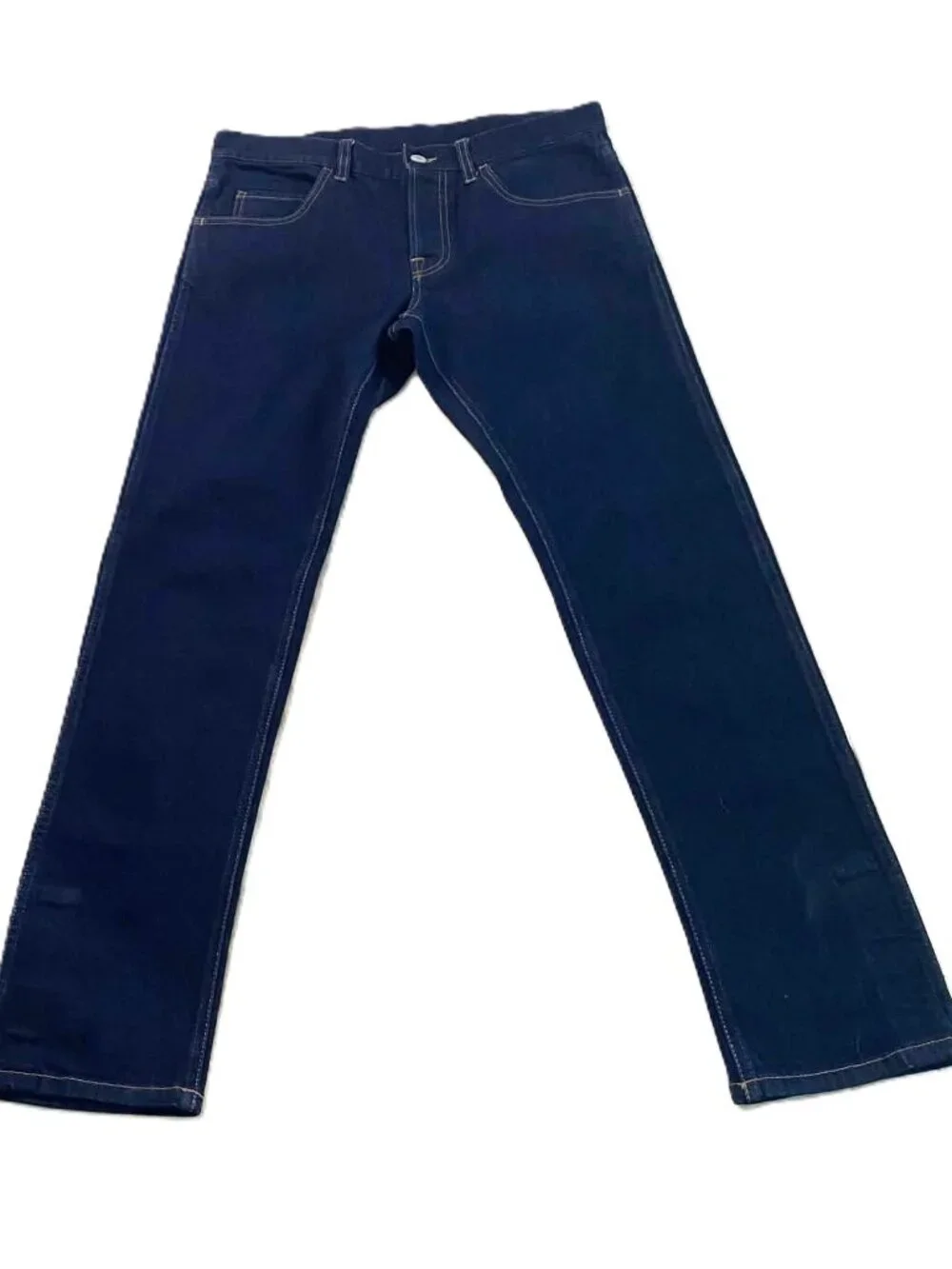 Gucci Men’s Web Stripe Cuff Indigo Denim Jeans Size 32x29 Italy